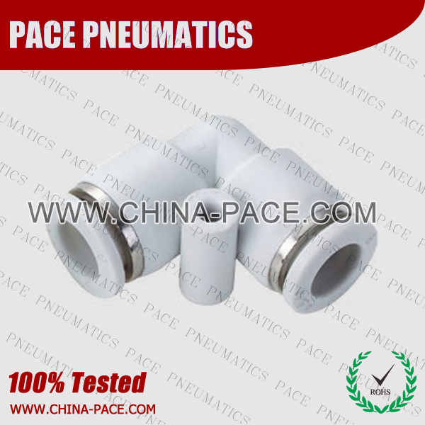 Grey White Union Elbow push in fittings, pneumatic fittings, one touch fittings, push to connect fittings, air fittings